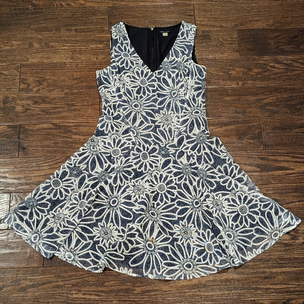 Tommy Hilfiger Fit And Flare Sleeveless Dress Daisy Print Midi
